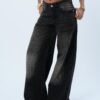 EXTRA WIDE LEG BLACK DENIM