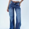 DARK BLUE WIDE LEG DENIM