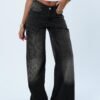 EXTRA WIDE LEG BLACK DENIM