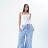STRIPPED WIDE LEG PANTS