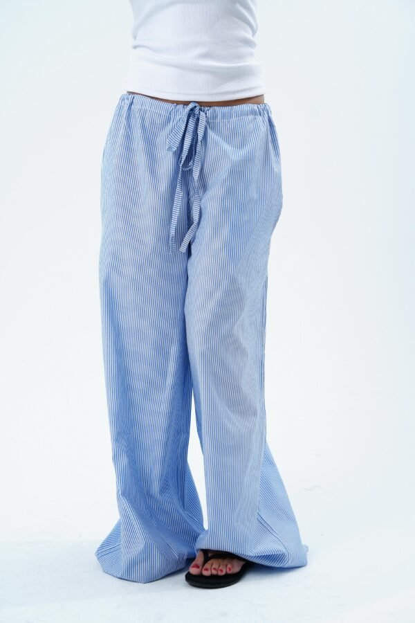 STRIPPED WIDE LEG PANTS