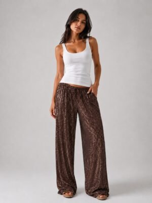 THE Brown SPARKLE PANTS