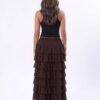 THE Brown Ruffle Maxi skirt